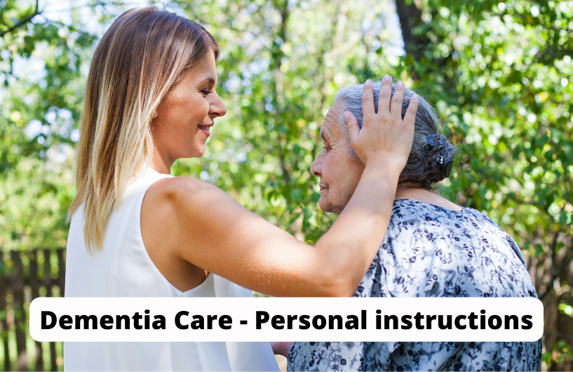 Dementia Care – Personal instructions